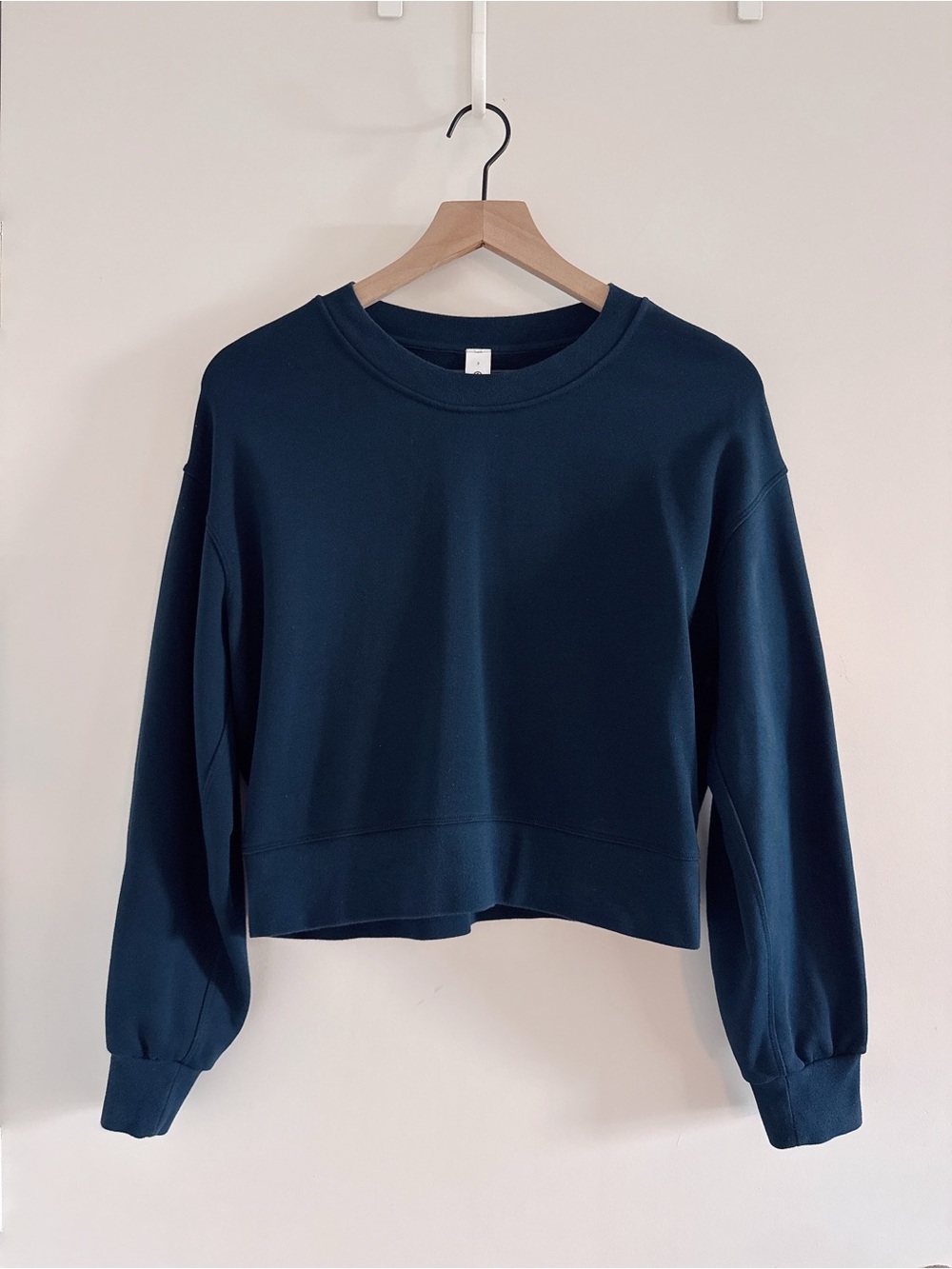 lululemon Perfectly Oversized Cropped Crew French Terry True Navy Size 2